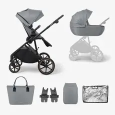 Kikkaboo Stroller 3in1 Thea Grey საბავშვო ტრანსფორმერი ეტლი