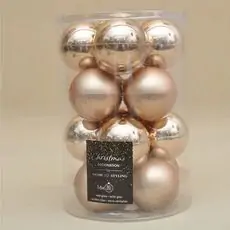 Gold 8CM Xmas Ball Hanging Decoration - ნაძვის ხის სათამაშო