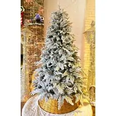 Christmas Tree 180 CM With Pine Cones And Snow-Covered დათოვლილი ნაძვის ხე შერეული სილიკონის ტოტებით და გირჩით