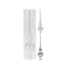 Silver Christmas Tree Topper  - ნაძვის ხის წვერის დეკორი