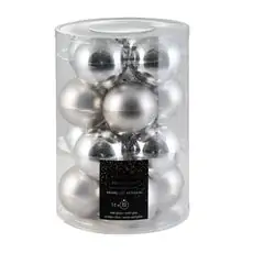 Silver 8CM Xmas Ball Hanging Decoration - ნაძვის ხის სათამაშო