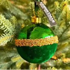 Green Half Velvet Hanging Decoration - ნაძვის ხის სათამაშო