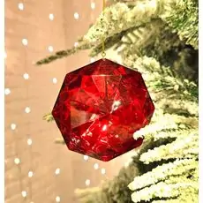 Red Crystal Hanging Decoration - ნაძვის ხის სათამაშო