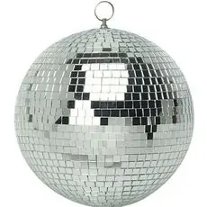 Big Silver Disco Christmas Ball Hanging Decoration 18 CM - ნაძვის ხის სათამაშო