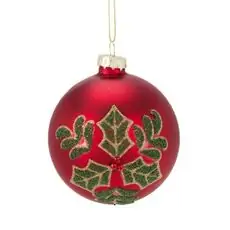 Christmas Flower Ball Hanging Decoration - ნაძვის ხის სათამაშო