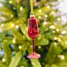 Champagne Glass Hanging Decoration - ნაძვის ხის სათამაშო