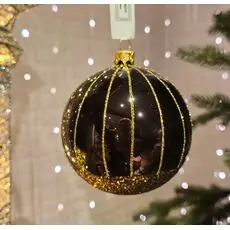 Brown Glass Ball Hanging Decoration - ნაძვის ხის სათამაშო
