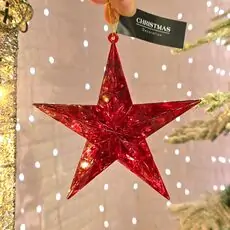 Red Crystal Hanging Decoration - ნაძვის ხის სათამაშო