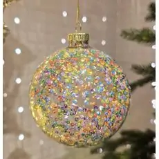Colorful Glass Ball Hanging Decoration - ნაძვის ხის სათამაშო