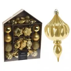 Gold Christmas Hanging Decoration - ნაძვის ხის სათამაშო
