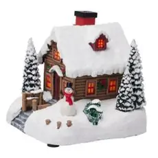 Santa's House With Light And Steam - საახალწლო სანტას სახლი განათებით და ორთქლის ფუნქციით