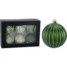 Green Ball Set Hanging Decoration - ნაძვის ხის სათამაშოები
