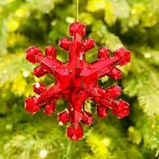 Red Diamond Hanging Decoration - ნაძვის ხის სათამაშო