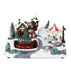 Christmas Decoration Small Village With Led საახალწლო აქსესუარი განათებით