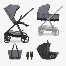 KikkaBoo Mia  4in1 Grey - საბავშვო ეტლის კომპლექტი