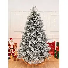 Christmas Tree PE 210 CM Snow-Covered დათოვლილი ნაძვის ხე 100 % სილიკონი