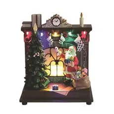 Santa Claus's Fireplace With Lights - საახალწლო აქსესუარი სანტას ბუხარი განათებით