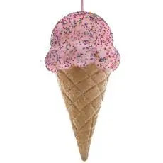 Large Ice Cream Cone Hanging Decoration - ნაძვის ხის სათამაშო