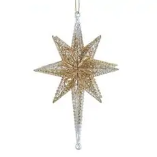 Gold Star 3D Hanging Decoration - ნაძვის ხის სათამაშო