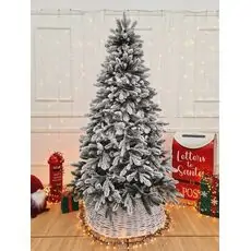 Global Snow-Covered Christmas Tree PVC+PE 180 CM დათოვლილი ნაძვის ხე შერეული სილიკონის წიწვებით