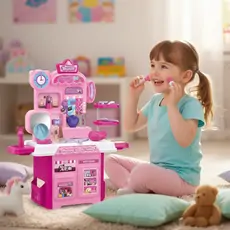 Beauty Dressing Table Pink Set - საბავშვო ტრილიაჟი
