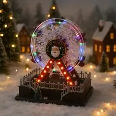 Christmas Ferris Wheel With Light And Sound - საახალწლო აქსესუარი ეშმაკის ბორბალი განათებით და ხმით
