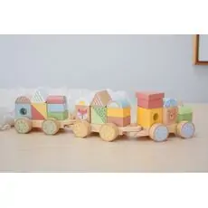 Tooky Toy Forest Friends Stacking Blocks Train - ხის განსავითარებელი სათამაშო მატარებელი
