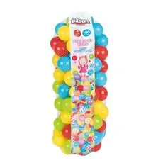 Pilsan-ის ფერადი ბურთების ნაკრები 06 411 - 7 CM 100 PCS PLAY POOL BALLS IN MESH BAG