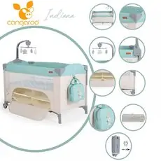 Cangaroo Play yard Indiana Mint საწოლ მანეჟი