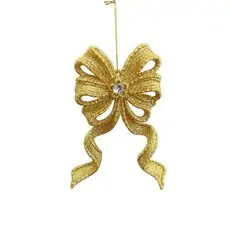Golden Bow Hanging Decoration - ნაძვის ხის სათამაშო