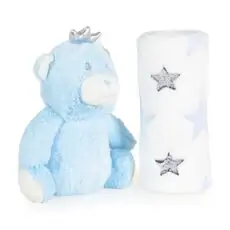 Cangaroo Baby Blanket with Stuffed Toy Blue Bear - ახალშობილის პლედი
