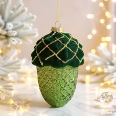 Green Pinecone Hanging Decoration - ნაძვის ხის სათამაშო