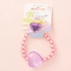 True Love bracelet and ring Pink - საბავშვო სამაჯური და ბეჭედი