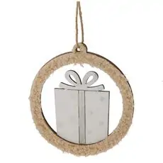 Gift Wooden Hanging Decoration - ხის ნაძვის ხის სათამაშო