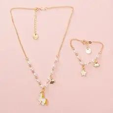 Unicorn lover Bijoux necklace and bracelet - საბავშვო ყელსაბამი და სამაჯური