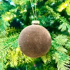Full Velvet Christmas Ball Hanging Decoration - ნაძვის ხის სათამაშო