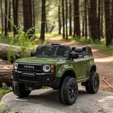 Toyota Land Cruiser Car Army- ელექტრო მანქანა კაუჩუკის საბურავებით