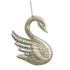Swan Hanging Decoration Silver&White - ნაძვის ხის სათამაშო