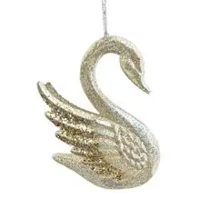 Swan Hanging Decoration Silver&White - ნაძვის ხის სათამაშო