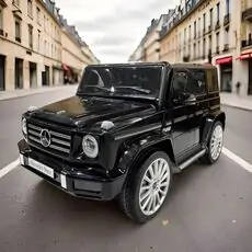 Mercedes-Benz G500 Car Black - ელექტრო მანქანა კაუჩუკის საბურავებით