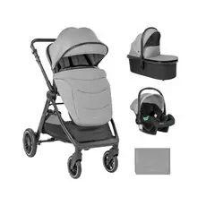 KikkaBoo Ava 3in1 Grey - საბავშვო ეტლის კომპლექტი