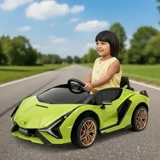 Lamborghini Sport Car Green- ელექტრო მანქანა