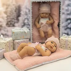 Newborn Baby Doll Set With Pillow - სათამაშო ახალშობილი თოჯინა ბალიშით