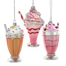 Glass Ice Cream Hanging Decoration - ნაძვის ხის სათამაშო