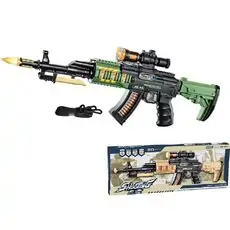 Army Style AK-47 Gun With Light And Sound - სათამაშო თოფი ხმოვანი ფუნქციით და განათებით