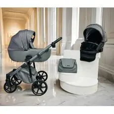 Adamex Nola Natura 3 in 1 Stroller Stone - საბავშვო ეტლის კომპლექტი