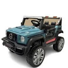 Mercedes Off-Road Car Blue - ელექტრო მანქანა კაუჩუკის საბურავებით