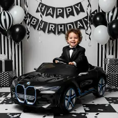BMW Sport Car Black- ელექტრო მანქანა კაუჩუკის საბურავებით