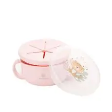 KikkaBoo Snack bowl 2 in 1 Savanna Pink - ჩვილის თასი