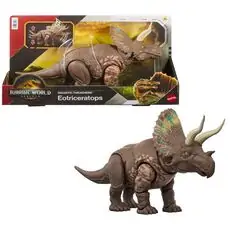Jurassic World Rebirth Gigantic Thrashers Eotriceratops Dinosaur Figure  სათამაშო დინოზავრი